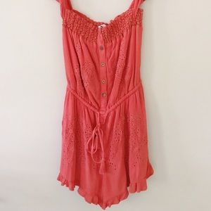 Coral romper!